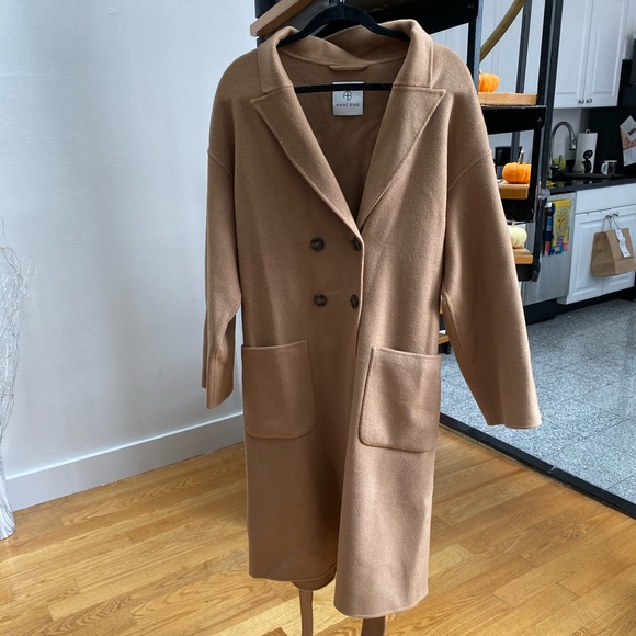 Anine Bing Dylan Coat In Brown 